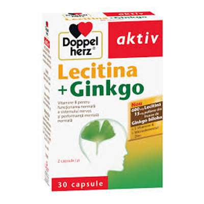 Lecitina + Ginkgo, Doppelherz, 30 capsule, Queisser Pharma