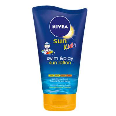 Lotiune de plaja Kids Sun Swim&Play SPF 50+, 150 ml, Nivea