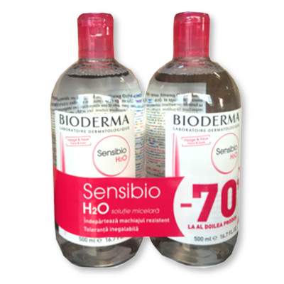 Lotiune micelara Sensibio H2O, 500 ml, Bioderma (1+1  -70% la al 2-lea produs)