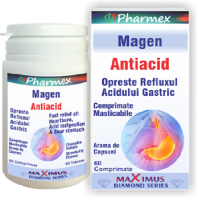Magen antiacid antireflux, 90 comprimate, Parmex