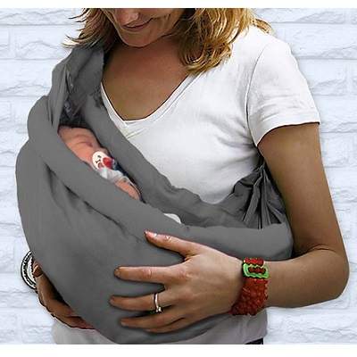 Sistem de purtare pentru copii Baby Sling, Grey, 4 in1 +0luni, Minimonkey