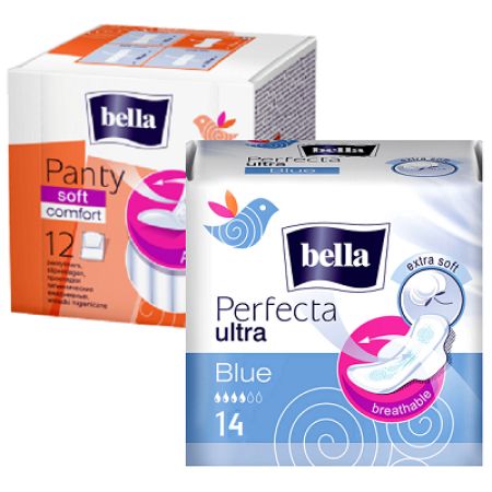 Absorbante intime Perfecta Ultra Blue si Panty Soft, 14 buc, Bella