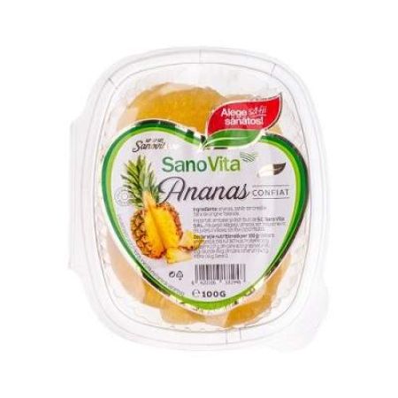 Ananas confiat, 100 g, Sanovita