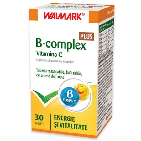 B Complex si Vitamina C, 30 tablete, Walmark