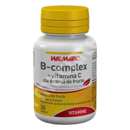 B complex + Vitamina C, 30 tablete, Walmark