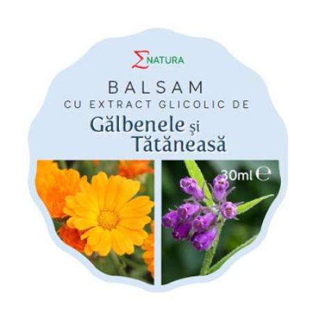 Balsam cu extract glicolic de galbenele si tataneasa, 30 ml, Enatura