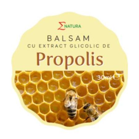 Balsam cu extract glicolic de propolis, 30 ml, Enatura