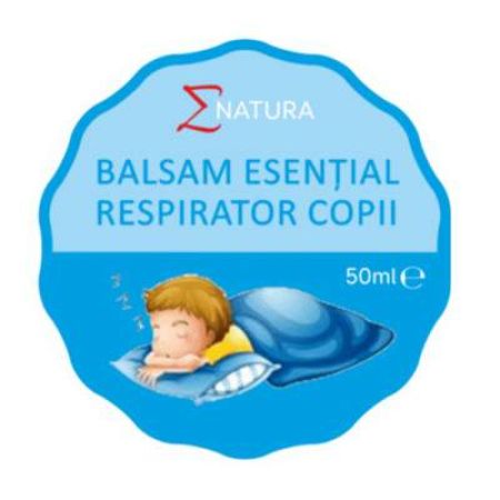 Balsam esential respirator copii, 50 ml, Enatura