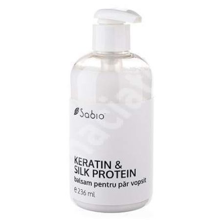 Balsam pentru par vopsit Keratin si Silk Protein, 236 ml, Sabio