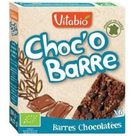 Batoane de cereale organice cu bucati de ciocolata, 6x25 g, VitaBio