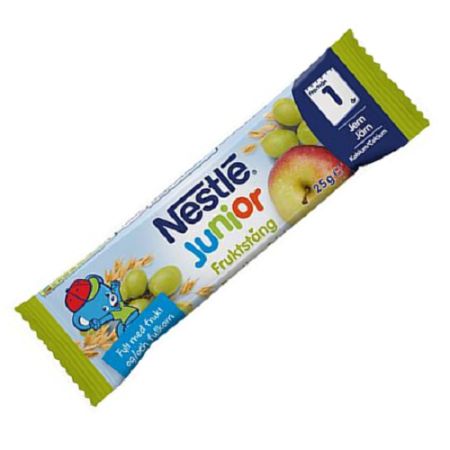 Baton cu cereale, struguri si mere, +12 luni, 25g, Nestle Junior