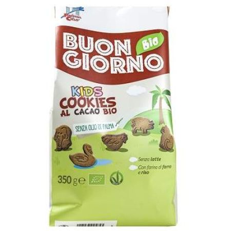 Biscuiti Bio din orez cu cacao Zooparty, 350 g, La Finestra Sul Cielo