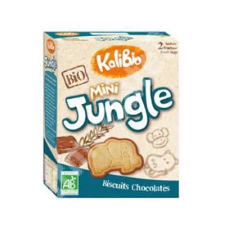 Biscuiti cu ciocolata Mini Jungle, 160 g, KaliBio