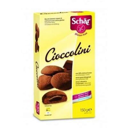 Biscuiti cu crema de cacao fara gluten Cioccolini, 150g, Dr. Schar