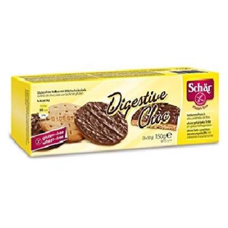 Biscuiti digestivi fara gluten cu glazura de ciocolata, 150g, Dr. Schar