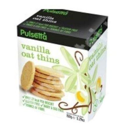 Biscuiti vegani fara gluten din ovaz cu vanilie Pulsetta, 150 g, Activ Pharma Star