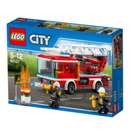 Camion de pompieri cu scara City, 5-12 ani, L60107, Lego