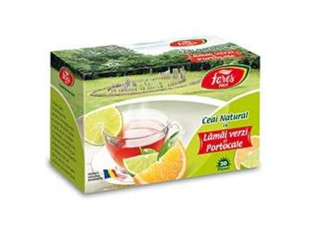 Ceai cu lamai verzi si portocale Ceaiurile Lumii, 20 plicuri, Fares
