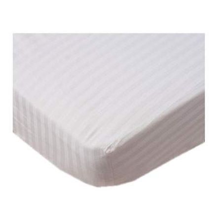 Cearceaf cu elastic, damasc alb, 60x120 cm, BebeMix