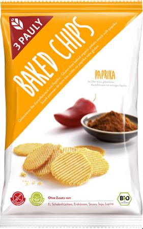 Chipsuri Bio de cartof cu paprika 3Pauly, 85 g, Haus Rabenhorst