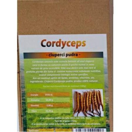Ciuperca Cordyceps pudra Bio, 100 g, Managis