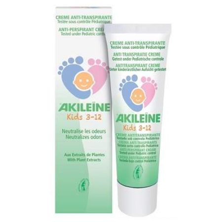 Crema antiperspiranta pentru picioare copii Akileine, 50 ml, Asepta 