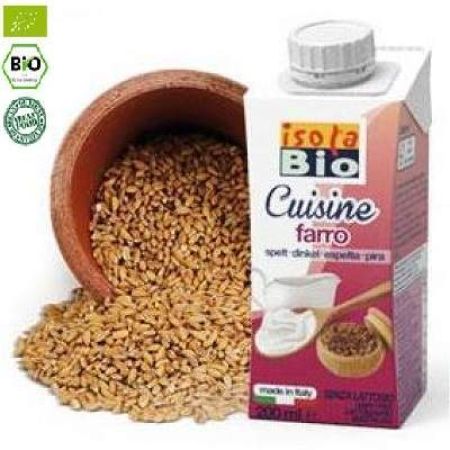 Crema Bio din spelta, pentru gatit - Isola Bio, 200 ml, AbaFoods