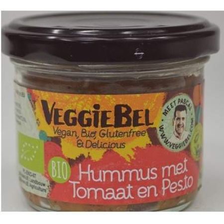Crema Bio tartinabila hummus, tomate si pesto, 95 g, VEG04, Veggiebel