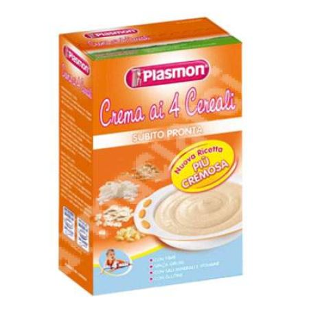 Crema de 4 cereale, +4 luni, 230 g, Plasmon