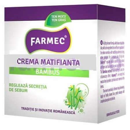 Crema-gel matifianta cu Bambus, 50ml, Farmec