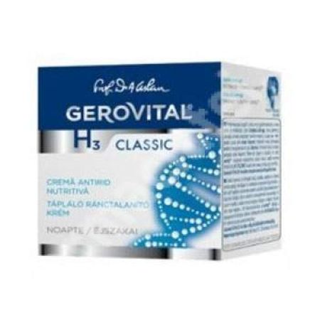 Crema nutritiva antirid de noapte Gerovital H3 Classic, 50 ml, Farmec
