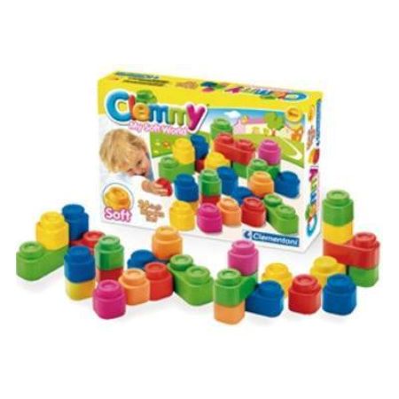 Joc de construit Cuburi moi Soft Clemmy, +9 luni, 24 bucati, Clementoni