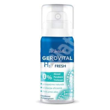 Deodorant antiperspirant, Gerovital H3 Classic Fresh, 40 ml, Farmec