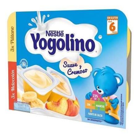 Desert Yogolino Duo Banana si Piersica, +6luni, 6x60g, Nestle