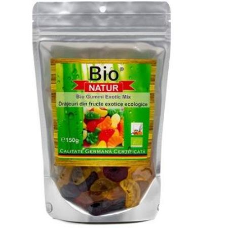 Drajeuri Bio din fructe exotice, 150 g, Bio Natur