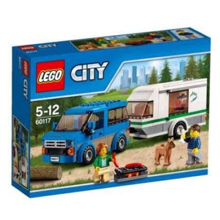 Furgoneta si rulota City, 5-12 ani, L60117, Lego