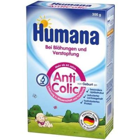 Lapte praf AntiColici, +0 luni, 300 g, Humana
