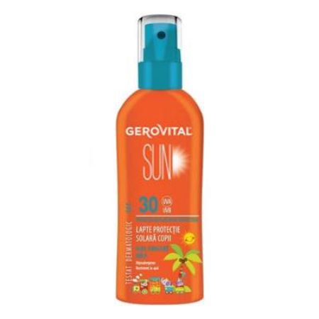 Lapte protectie solara copii SPF30 Gerovital Sun, 150 ml, Farmec