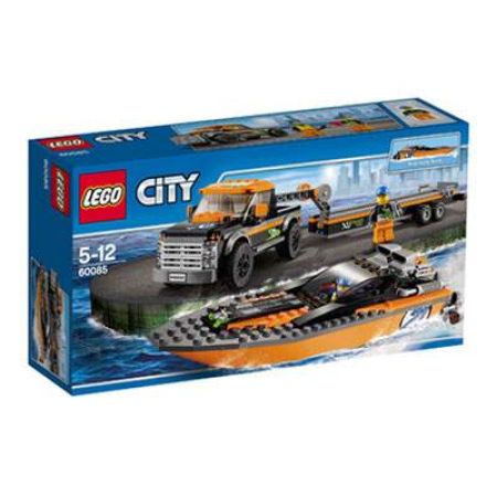 Masina 4x4 cu barca motorizata Lego City 60085, +5 ani, Lego