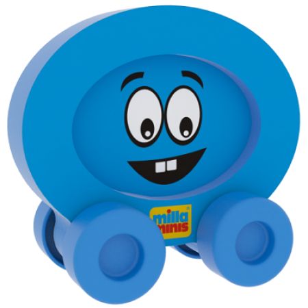 Masinuta Smiley Oval Bleu, +0luni, 00008, MillaMinis