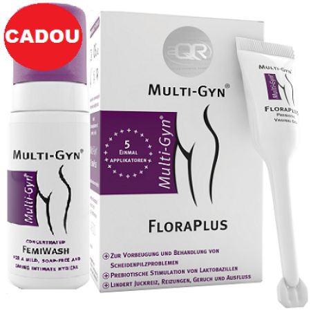 Oferta pachet cu Tratament impotriva candidozei - Multi-Gyn Flora Plus si FemiWash Cadou, Bioclin
