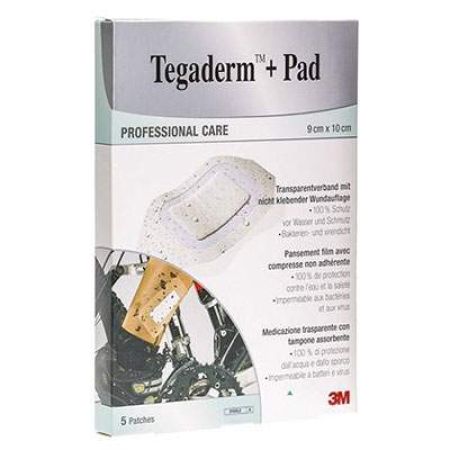 Pansament cu pad central absorbant Tegaderm+Pad, 9x10 cm, 5 bucati, 3M