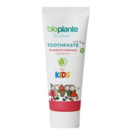Pasta de dinti pentru copii banane si capsuni, +3 ani, 75 ml, BioPlante