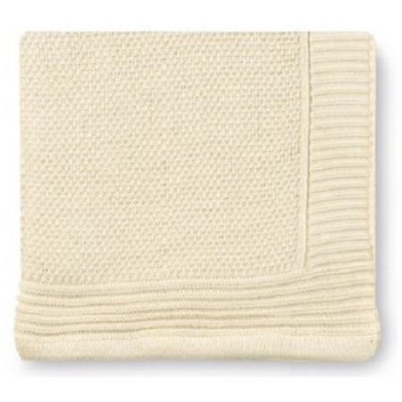 Paturica tricotata din bumbac  Crem, 95 x 95 cm, Pirulos