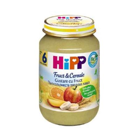 Piure Bio Fructe&Cereale gustare cu fructe, Gr. 6 luni, 190 g, Hipp