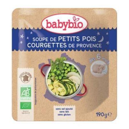 Piure Bio supa de legume si orez, +6luni, 190g, BabyBio