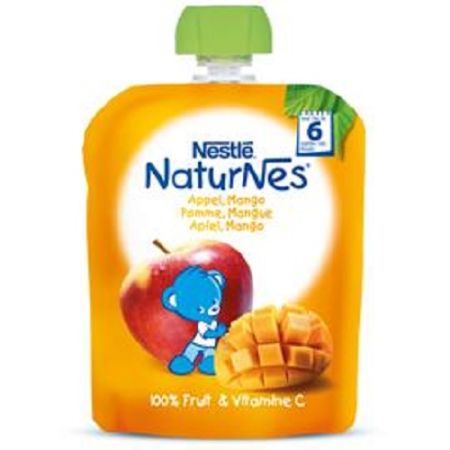 Piure NaturNes cu mar si mango, 90g, Nestle
