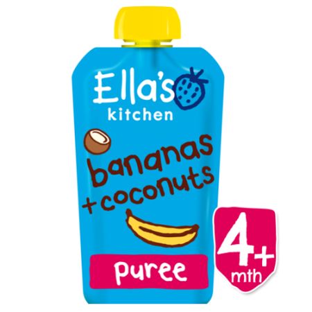 Piure Pouch Bio din banana si cocos, 120 g, Ella s Kitchen