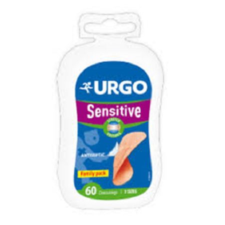 Plasturi antiseptici piele sensibila Sensitive, 60 buc, Urgo