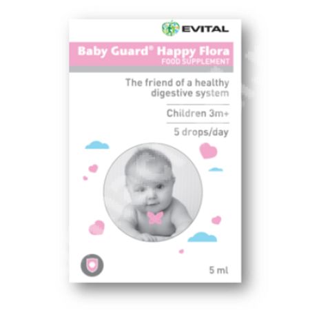 Probiotic Baby Guard Happy Flora, +3luni, 5ml, Evital